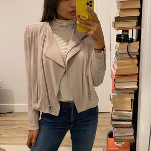 Beige motorcycle style blazer